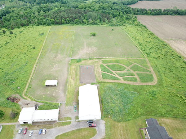 Aerial View of High Hurdles and our farm