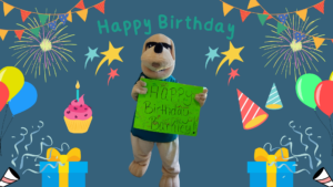 Read more about the article Day Program wishes happy first birthday to sasi mascot Barkley